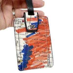 Brighton City Series New York Luggage‎ Tag with Signature Silver Heart Logo